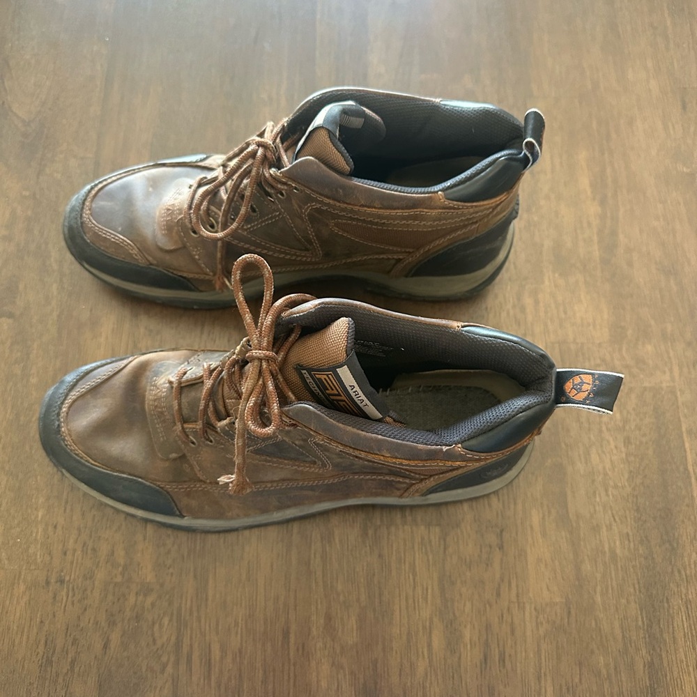 Ariat Men's Brown and Black Lace-Up Work Boots - Picture 4 of 10